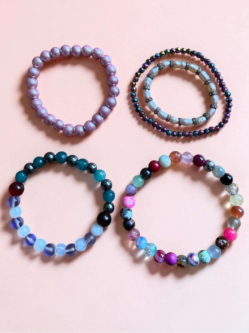 🫶🏻 Mixed Multicolor Beaded Bracelet Set - Colorful